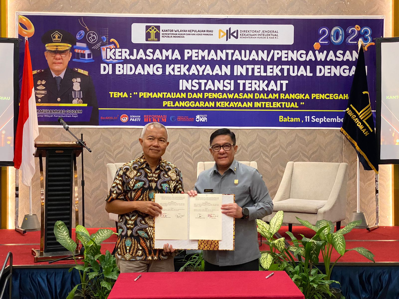ITEBA Tanda Tangan MOU dengan Kantor Wilayah Kementrian Hukum dan HAM Kepulauan Riau