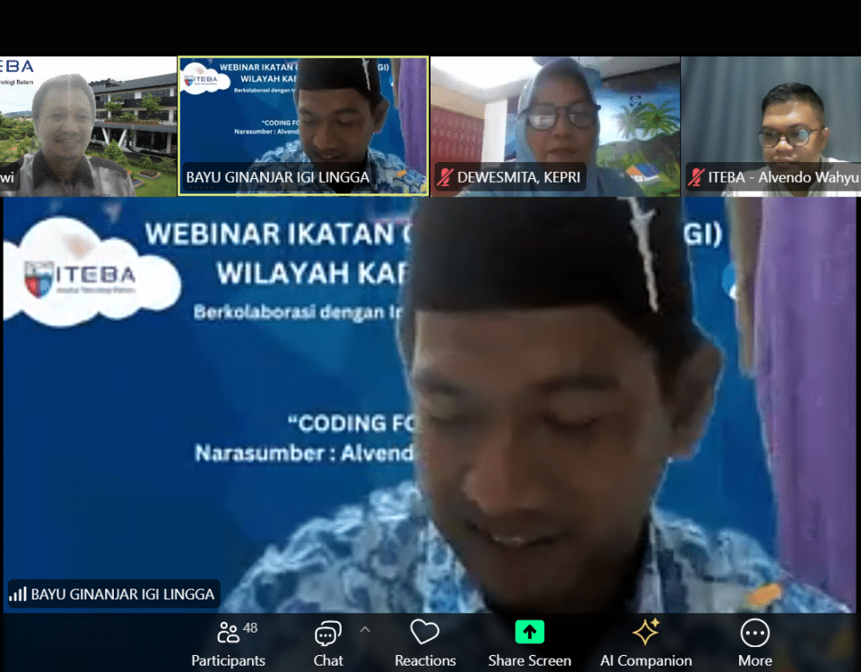 ITEBA dan IGI Kab. Lingga Gelar Pelatihan Nasional: Strategi Coding untuk Guru se-Indonesia