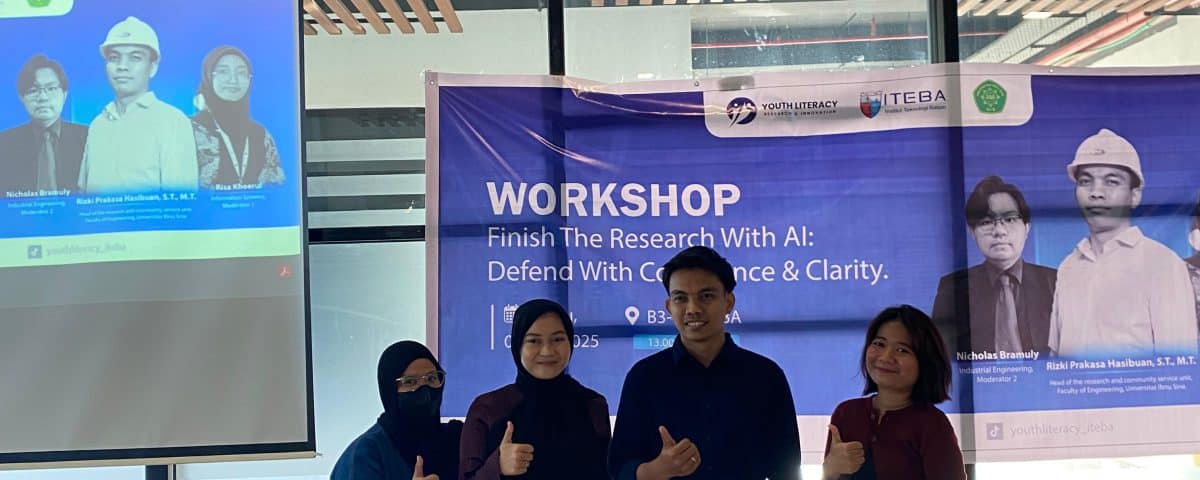 Workshop Cerdas: UKM Youth Literacy ITEBA Bahas Cara Menyelesaikan Penelitian dan Sidang Skripsi dengan Bantuan AI Workshop Cerdas: UKM Youth Literacy ITEBA Bahas Cara Menyelesaikan Penelitian dan Sidang Skripsi dengan Bantuan AI