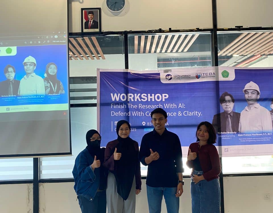 Workshop Cerdas: UKM Youth Literacy ITEBA Bahas Cara Menyelesaikan Penelitian dan Sidang Skripsi dengan Bantuan AI