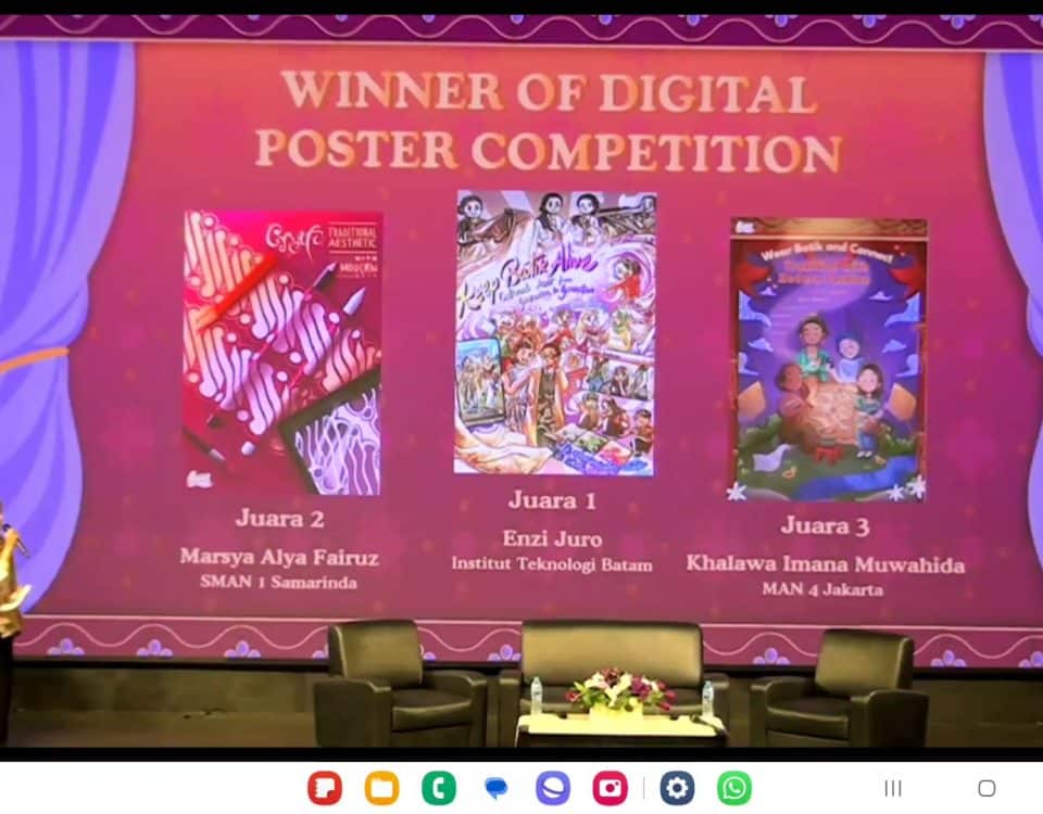 Mahasiswa ITEBA Raih Juara 1 Nasional di Batik Festival 2024 Digital Poster Design Competition
